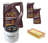 Denckermann Controllo Set mannol Combi Ll 5W-30 7L per Volvo 440 K 1.9 Turbo