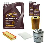 DENCKERMANN Controllo Set MANNOL Combi LL 5W-30 7L Per VW Caddy II Kasten