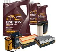 DENCKERMANN Controllo Set MANNOL Combi LL 5W-30 7L Per VW Caddy IV Kombi 2.0