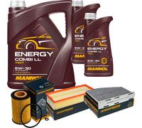 DENCKERMANN Controllo Set MANNOL Combi LL 5W-30 7L Per VW Caddy IV Kombi 2.0