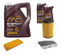 DENCKERMANN Controllo Set MANNOL Combi LL 5W-30 7L Per VW Golf VI 2.0 GTI