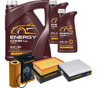 DENCKERMANN Controllo Set MANNOL Combi LL 5W-30 7L Per VW Golf VII 2.0 GTI