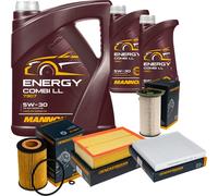 DENCKERMANN Controllo Set MANNOL Combi LL 5W-30 7L Per VW Passat Variant 2.0