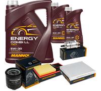 DENCKERMANN Controllo Set MANNOL Combi LL 5W-30 7L Per VW Polo 1.4 Ibiza IV