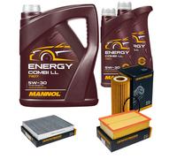 DENCKERMANN Controllo Set MANNOL Combi LL 5W-30 7L Per VW Polo 2.0 GTI A1