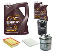 DENCKERMANN Controllo Set MANNOL Combi LL 5W-30 7L Per VW Polo Variant 1.9