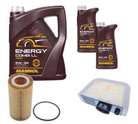 DENCKERMANN Controllo Set MANNOL Combi LL 5W-30 7L Per VW Touareg 3.0 TDI Q7