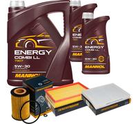 DENCKERMANN Controllo Set MANNOL Combi LL 5W-30 7L Per VW Transporter VI