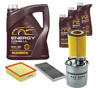 DENCKERMANN Controllo Set MANNOL Combi LL 5W-30 8L Per Audi A4 Avant 2.5 TDI