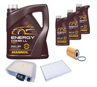 DENCKERMANN Controllo Set MANNOL Combi LL 5W-30 8L Per Audi Q7 2.0 TFSI