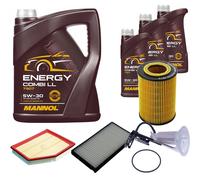 DENCKERMANN Controllo Set MANNOL Combi LL 5W-30 8L Per BMW 5 Serie 520i 525i