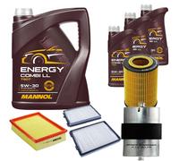 DENCKERMANN Controllo Set MANNOL Combi LL 5W-30 8L Per BMW 5 Serie 523I 520I