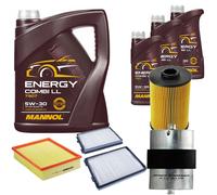 DENCKERMANN Controllo Set MANNOL Combi LL 5W-30 8L Per BMW 5 Serie 540I 535I