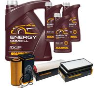 DENCKERMANN Controllo Set MANNOL Combi LL 5W-30 8L Per BMW 5 Serie Touring 525d