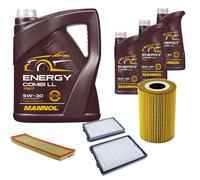 DENCKERMANN Controllo Set MANNOL Combi LL 5W-30 8L Per BMW 5Er 525TDS