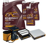 DENCKERMANN Controllo Set MANNOL Combi LL 5W-30 8L Per Fiat Freemont 2.0 JTD