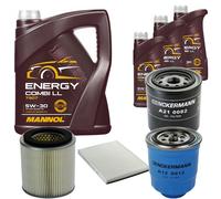 DENCKERMANN Controllo Set MANNOL Combi LL 5W-30 8L Per Ford Maverick 2.7 TD