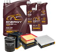 DENCKERMANN Controllo Set MANNOL Combi LL 5W-30 8L Per Isuzu D-Max II 2.5