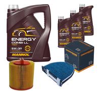 DENCKERMANN Controllo Set MANNOL Combi LL 5W-30 8L Per Mercedes C-Klasse
