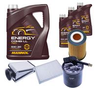DENCKERMANN Controllo Set MANNOL Combi LL 5W-30 8L Per Mercedes C-Klasse