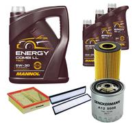 DENCKERMANN Controllo Set MANNOL Combi LL 5W-30 8L Per Mercedes E-Klasse