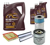 DENCKERMANN Controllo Set MANNOL Combi LL 5W-30 8L Per Mercedes E-Klasse