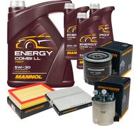 DENCKERMANN Controllo Set MANNOL Combi LL 5W-30 8L Per Nissan NP300 Navara