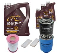 DENCKERMANN Controllo Set MANNOL Combi LL 5W-30 8L Per Nissan NP300 Pick-Up