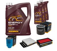 DENCKERMANN Controllo Set MANNOL Combi LL 5W-30 8L Per Nissan X-Trail 2.2 Di
