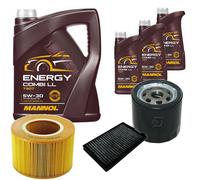 DENCKERMANN Controllo Set MANNOL Combi LL 5W-30 8L Per Saab 9-5 Kombi 2.0 T