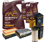 DENCKERMANN Controllo Set MANNOL Combi LL 5W-30 8L Per VW Caddy IV Kombi 2.0