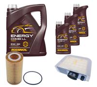 DENCKERMANN Controllo Set MANNOL Combi LL 5W-30 8L Per VW Touareg 3.0 TDI Q7