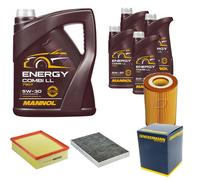 DENCKERMANN Controllo Set MANNOL Combi LL 5W-30 9L Per Audi A4 Cabriolet 3.2