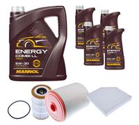 DENCKERMANN Controllo Set MANNOL Combi LL 5W-30 9L Per Audi A6 Allroad 3.0