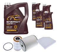 DENCKERMANN Controllo Set MANNOL Combi LL 5W-30 9L Per Audi A8 3.0 TFSI