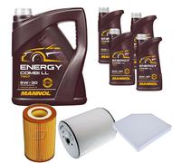 DENCKERMANN Controllo Set MANNOL Combi LL 5W-30 9L Per Audi A8 3.0 TFSI