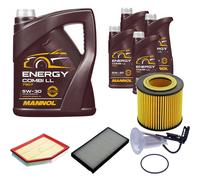 DENCKERMANN Controllo Set MANNOL Combi LL 5W-30 9L Per BMW 5 Serie 523i 530i