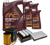DENCKERMANN Controllo Set MANNOL Combi LL 5W-30 9L Per KIA Cee'D SW 2.0 CRDi