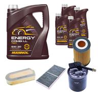 DENCKERMANN Controllo Set MANNOL Combi LL 5W-30 9L Per Mercedes-Benz SLK 250