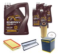 DENCKERMANN Controllo Set MANNOL Combi LL 5W-30 9L Per Mercedes E-Klasse