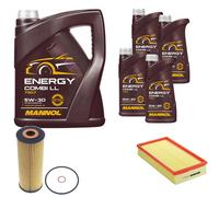 DENCKERMANN Controllo Set MANNOL Combi LL 5W-30 9L Per Mercedes E-Klasse