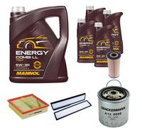 DENCKERMANN Controllo Set MANNOL Combi LL 5W-30 9L Per Mercedes E-Klasse
