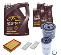 DENCKERMANN Controllo Set MANNOL Combi LL 5W-30 9L Per Nissan NP300 Navara