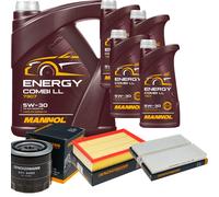DENCKERMANN Controllo Set MANNOL Combi LL 5W-30 9L Per Nissan NP300 Navara