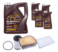 DENCKERMANN Controllo Set MANNOL Combi LL 5W-30 9L Per Porsche Cayenne 2.9 S