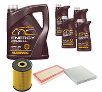 DENCKERMANN Controllo Set MANNOL Combi LL 5W-30 9L Per Porsche Cayenne 3.6