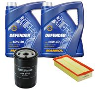 DENCKERMANN Controllo Set MANNOL Defender 10W-40 10L Per Audi 80 1.8 S 2.0 E