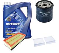 DENCKERMANN Controllo Set MANNOL Defender 10W-40 5L Per Alfa Romeo 147 1.6