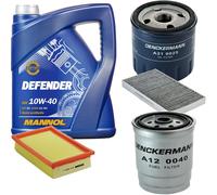 Denckermann Controllo Set Mannol Defender 10W-40 5L Per Fiat Bravo I 1.9 JTD