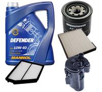DENCKERMANN Controllo Set MANNOL Defender 10W-40 5L Per Hyundai Matrix 1.6